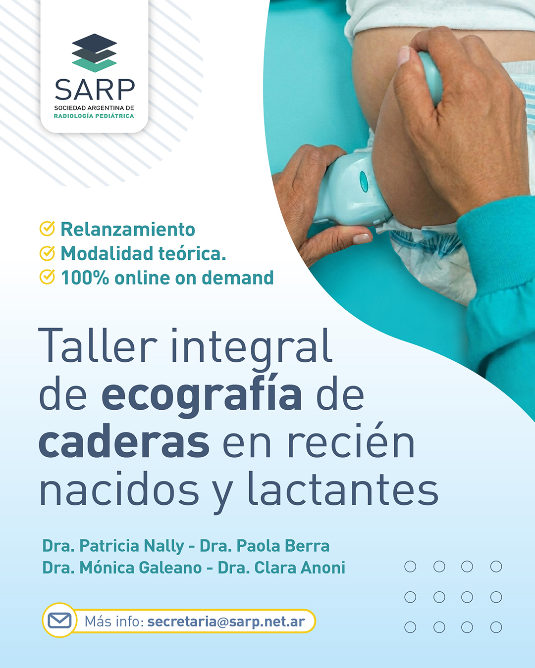 Taller integral de ecografía de caderas en recién nacidos y lactantes